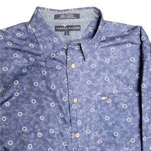 Circle Print Button Down Size L NWT